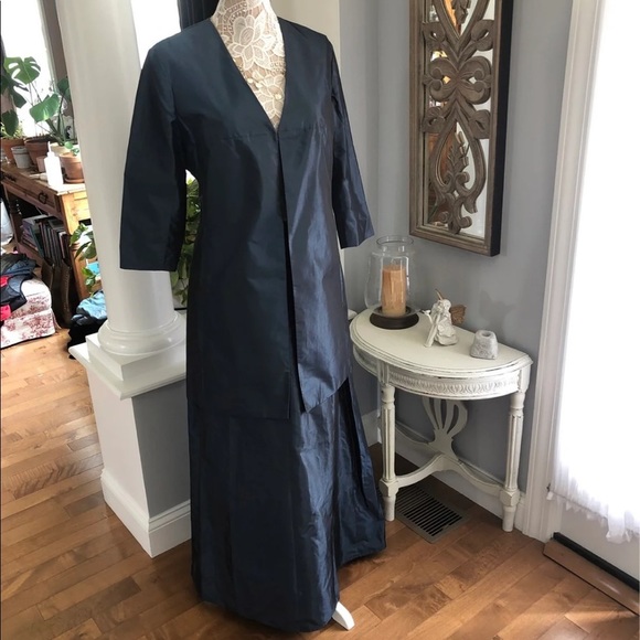 Max Studio Leon Max 100% silk coat & skirt NWT - Picture 2 of 13